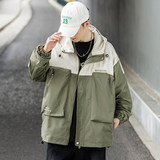 三防布料春秋新款连帽外套男休闲宽松青少年夹克JM8603，男装夹克，星座1206（原A206）