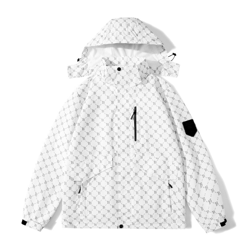 【高质量】春秋季字母情侣冲锋衣夹克男士宽松潮牌外套HS8085-P60,男装夹克,星座1206（原A206）
