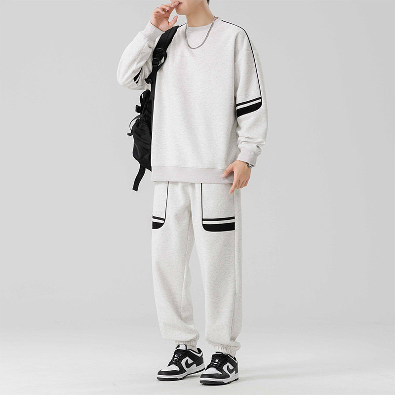 春秋季卫衣休闲套装男2025年新款两件套潮流帅气春秋运动服P60,男装休闲套装,星座1206（原A206）