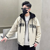 夹克男港风假两件连帽青少年宽松春季新款薄款外套男HGC1903-P75，男装夹克，星座1206（原A206）