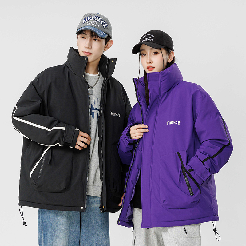 2025冬季新原创宽松潮流织带棉衣男棉服情侣大码男装GS8102-P103，男装棉衣，星座1206（原A206）