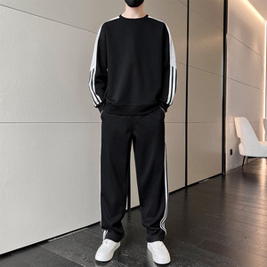 新款潮牌运动服套装男士春秋季卫衣卫裤美式男装搭配一套帅气P60图片