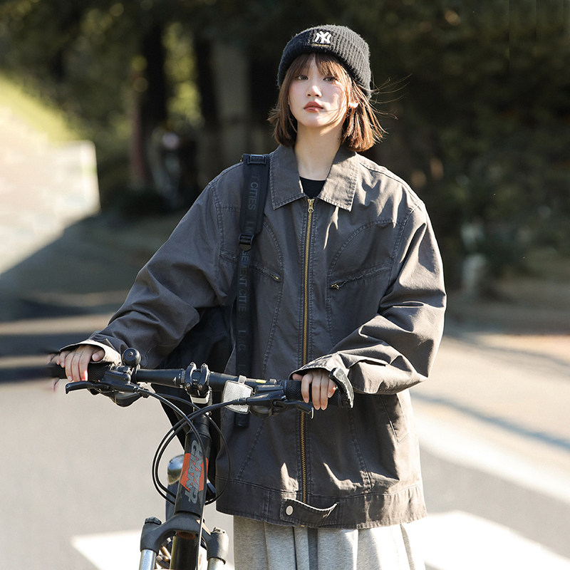 2025春秋季男纯棉潮流穿搭外套港风夹克男透气机车风GS6392-P105,男装夹克,星座1206（原A206）