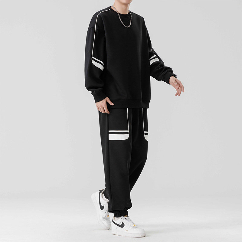 春秋季卫衣休闲套装男2025年新款两件套潮流帅气春秋运动服P60,男装休闲套装,星座1206（原A206）
