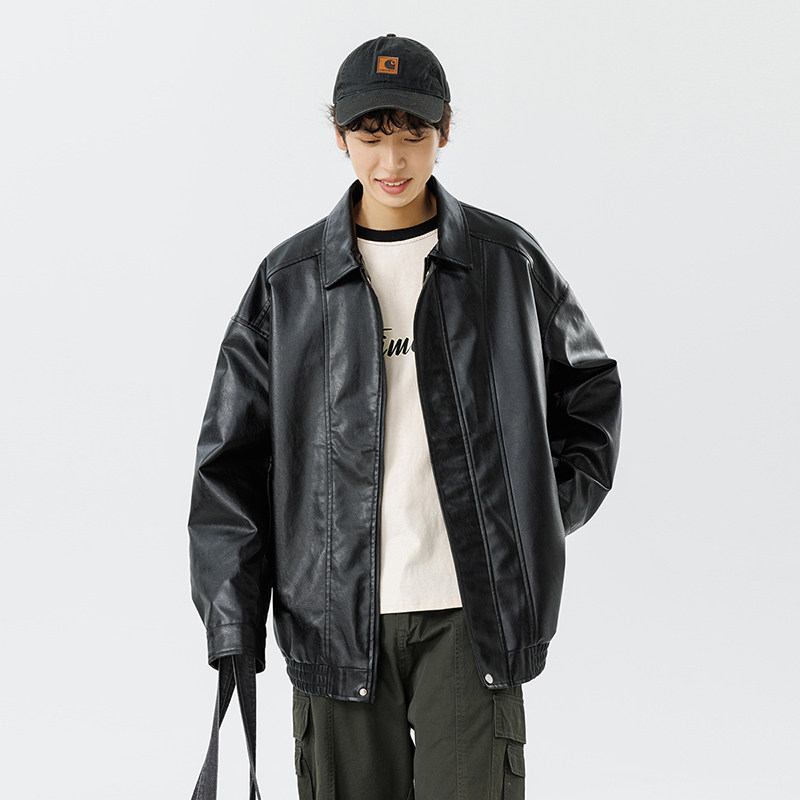 2025春季新款皮衣男机车服夹克外套皮衣宽松工装外套GS6203-P80,男装夹克,星座1206（原A206）