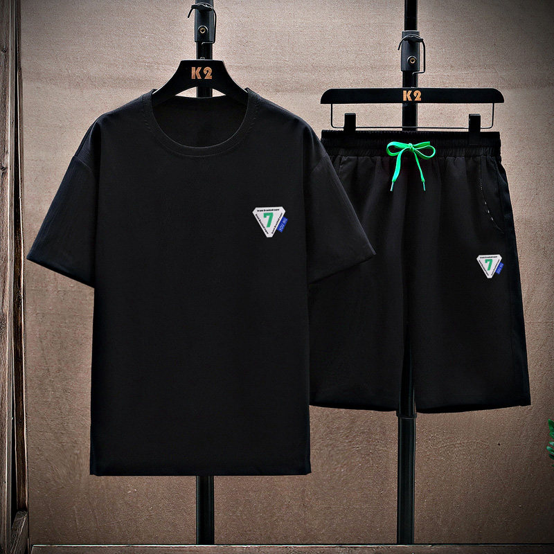 夏季新款圆领两件套男短袖套装T恤男装运动套装青少年TZ3009-P45，男装休闲套装，星座1206（原A206）