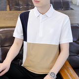 2023夏季新款翻领T恤印花潮流条纹阔版体恤衫polo衫男PL6888-P35，男装Polo衫，星座1206（原A206）