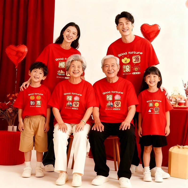 本命年新年纯棉A类100%t恤