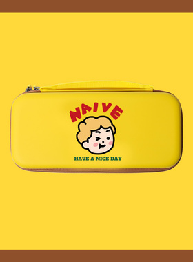 和风猫饭黄色小人switch收纳包盒保护套卡槽oled任天堂防摔手拿