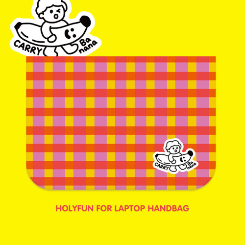 红色格子适用苹果华为联想通用macbook内胆包air新13寸电脑包pro14小米华为荣耀等品牌笔记本电脑通用15/15.6