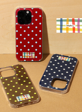 和风猫饭波点红黄蓝磁吸适用苹果17/16promax华为mate7pro手机壳iphone15pro/mate60pro软壳全包imd双层14/13