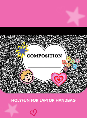 黑粉作业本适用苹果华为通用macbook内胆包air新13寸电脑包pro14/13.3寸皮质小人小米联想荣耀