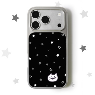 夜猫星星适用苹果18promax磨砂手机壳磁吸iPhone17新款原创16情侣15高级感小众14韩系13镜子手机壳独特超好看
