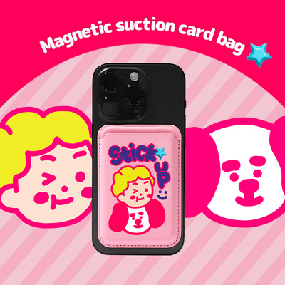 磁吸卡包可爱原创小人头像