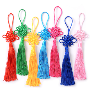 六盘中国结流苏小号挂件diy灯笼配件装饰红色穗子挂饰中国风10色