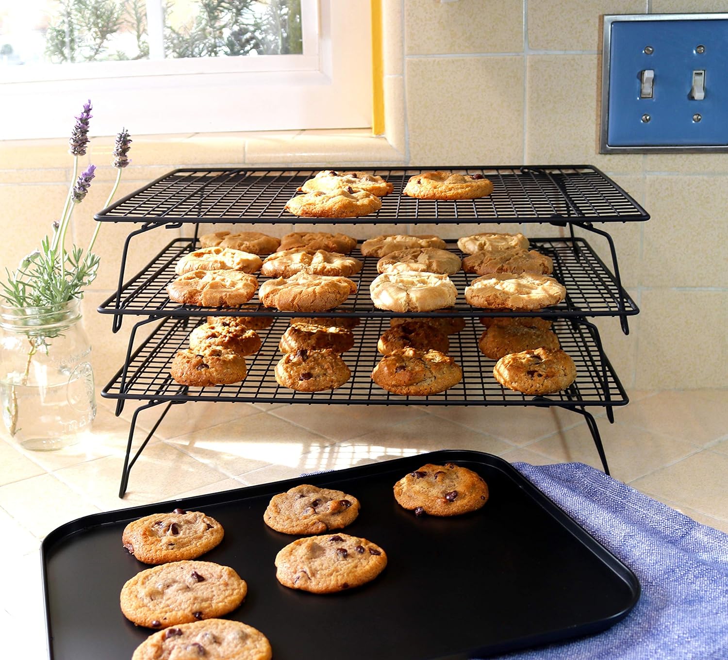 晾网可折叠蛋糕烘焙冷却架面包放凉架子饼加高网架商用置物架