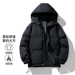 男女款 百搭宽松加厚保暖纯色面包服连帽棉衣 时尚 品牌撤柜冬季