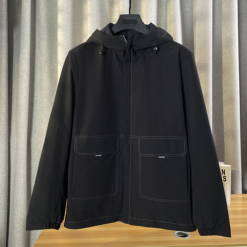 一线剪标连帽秋冬双面穿夹克