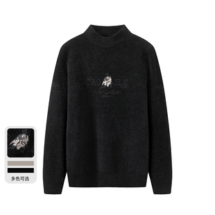 外贸大牌正品撤标尾货清仓男装上衣秋冬款修身半高领男款针织衫