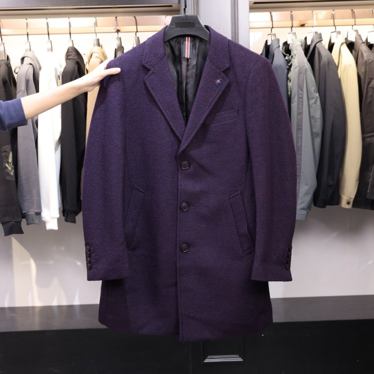 【H家】撤标撤柜！2025年秋冬时尚百搭男士简约帅气28羊毛呢大