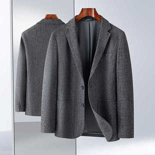 简约挺括有型绒感弹力休闲西服 时尚 一线撤柜撤标2024年秋季 男新款