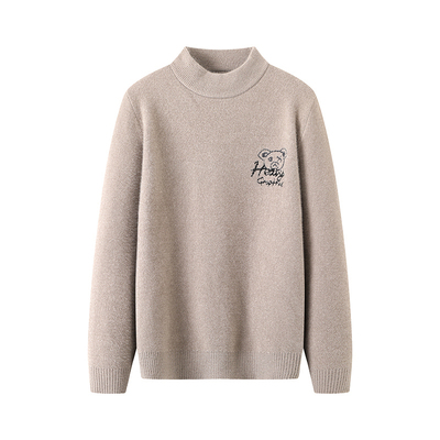 外贸出口男士半高领针织衫