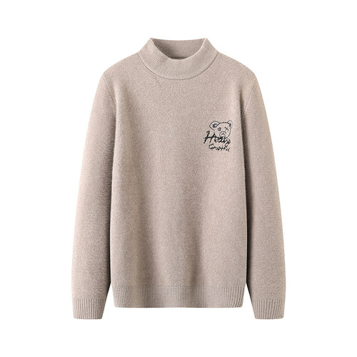 外贸出口男士半高领针织衫