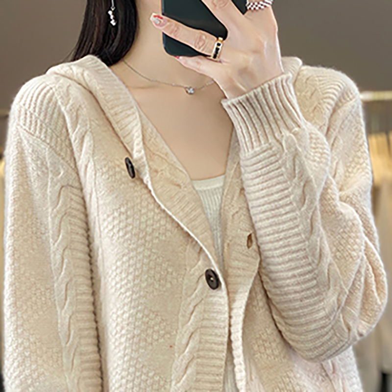 撤标撤柜！连帽卫衣早秋外套女春秋时尚大码女装秋冬针织开衫毛衣