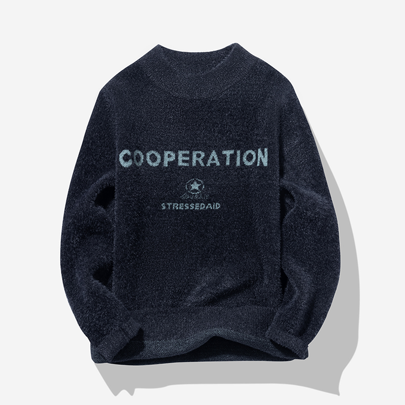 撤标秋冬男士半高领针织衫