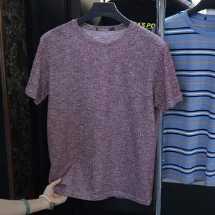 H家 简约时尚 撤标撤柜 男士 潮T恤舒适吸汗透气套头打底衫 夏季