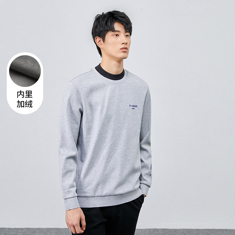 外贸大牌正品撤标尾货清仓男装简约字母舒适假两件针织衫休闲套头