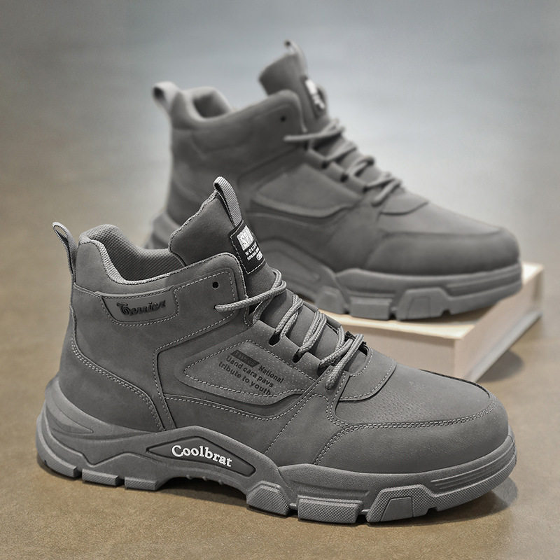 撤标撤柜(H)马丁靴男秋季工地工装靴防滑耐磨劳保鞋户外运动休闲,流行男鞋,马丁靴,淘宝优惠券,粉丝福利购,淘宝优惠卷