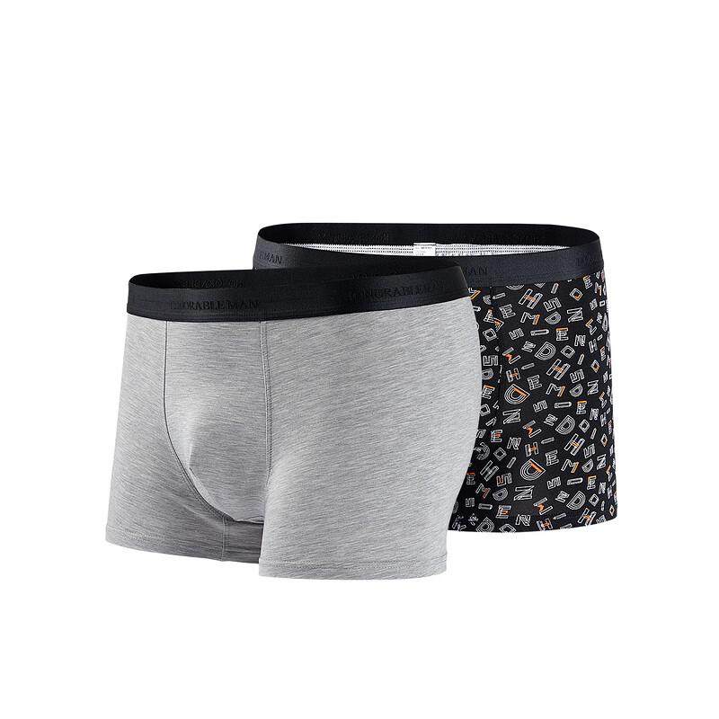 一线撤柜撤标2024年秋季男柔软透气纯色与花型两条装针织平角短裤,女士内衣/男士内衣/家居服,男平角内裤,淘宝优惠券,粉丝福利购,淘宝优惠卷