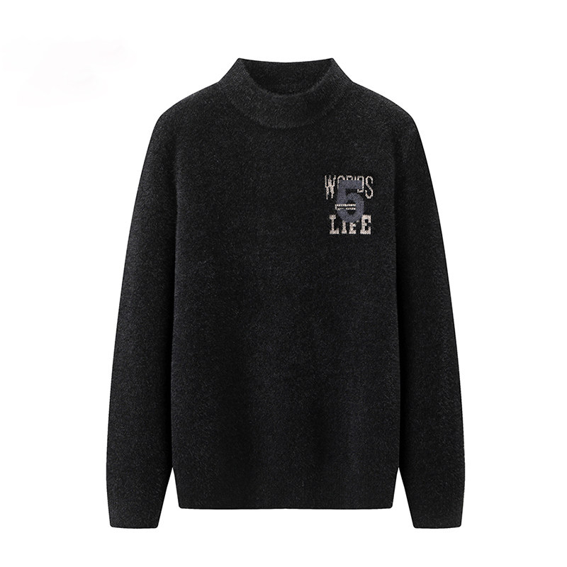 外贸大牌正品撤标尾货清仓男装秋冬款舒适修身半高领男款针织衫