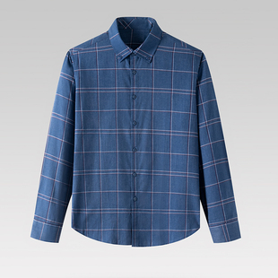 衬衫 秋冬款 休闲长袖 外贸大牌撤标保暖舒达格纹休闲寸衣时尚 男士