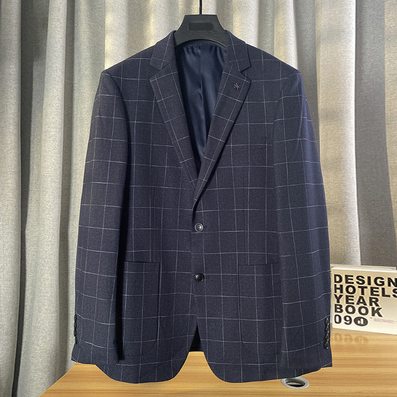 男士2023时尚舒适绅士英伦格纹单排扣面料挺括潮流商务休闲西服,男装,西服,淘宝优惠券,粉丝福利购,淘宝优惠卷