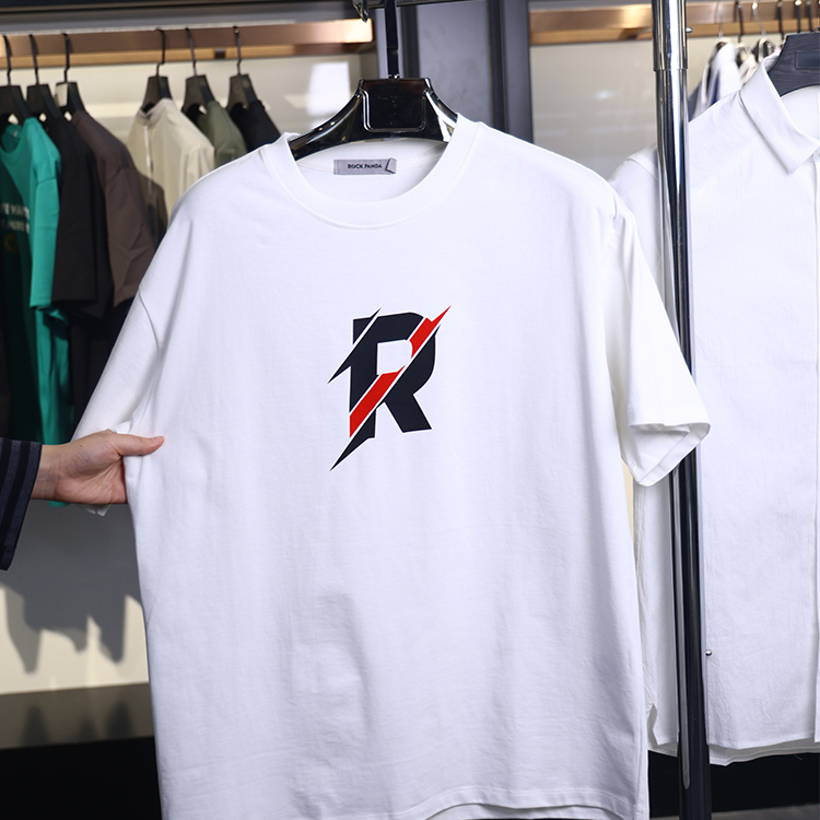 【豆家】撤标撤柜！夏季男士复古款式字母印花落肩圆领短袖T恤