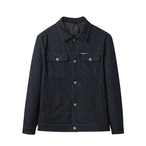 【H家】撤标撤柜！2025秋冬男新款工装翻领花型肌理休闲牛仔外套