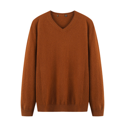 【H家】撤柜！2025秋冬季男士时尚百搭潮净色V领含羊毛长袖针织衫