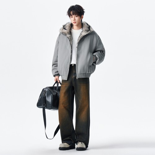 撤标撤柜(N)2025年冬季男士新款休闲简约时尚保暖连帽羽绒服外套