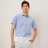 衬衫 撤标男装 色织镂空轻薄透气休闲短袖 夏季 上衣 衬衣免烫专柜正品