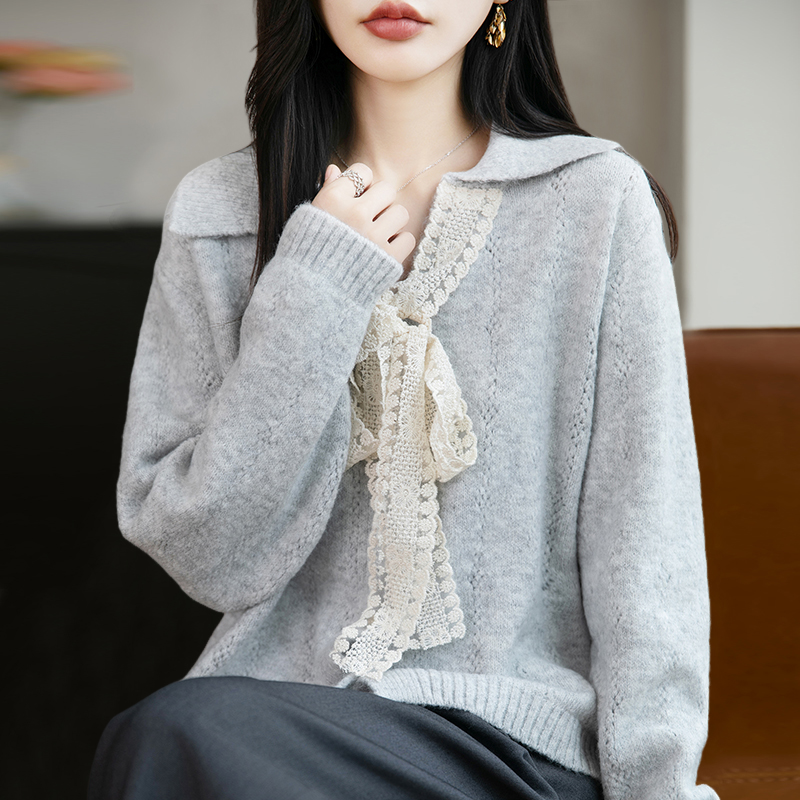 撤柜撤标(A)高级干系带针织开衫外套女春秋外搭洋气大码女装上衣