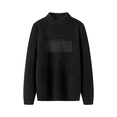 品牌折扣秋冬半高领针织衫男