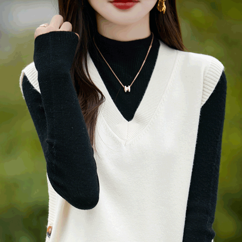 撤柜撤标(A)坎肩马甲背心外套女春秋款洋气大码女装秋冬针织毛衣