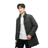 外套 白鸭绒保暖大衣厚防风防水加绒男士 品牌撤标羽绒服男装 中长款