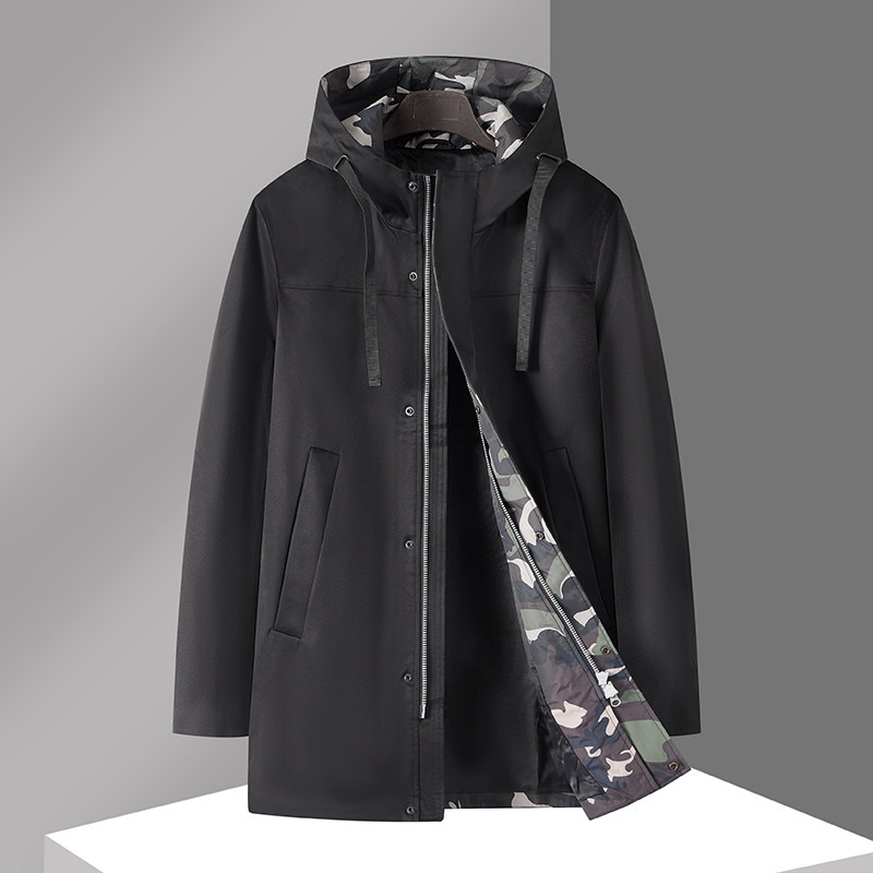 一线外套品牌折扣男装专柜2024春秋休闲时尚连帽夹克风衣中长款潮,男装,风衣,淘宝优惠券,粉丝福利购,淘宝优惠卷