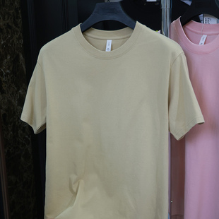 夏季 撤标撤柜 重磅美式 纯棉纯色基础款 T恤男女款 圆领短袖 雅家