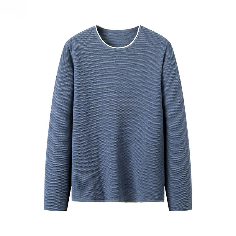 外贸大牌一线折扣清仓撤标男装断码上衣2023春秋季简约圆领针织衫