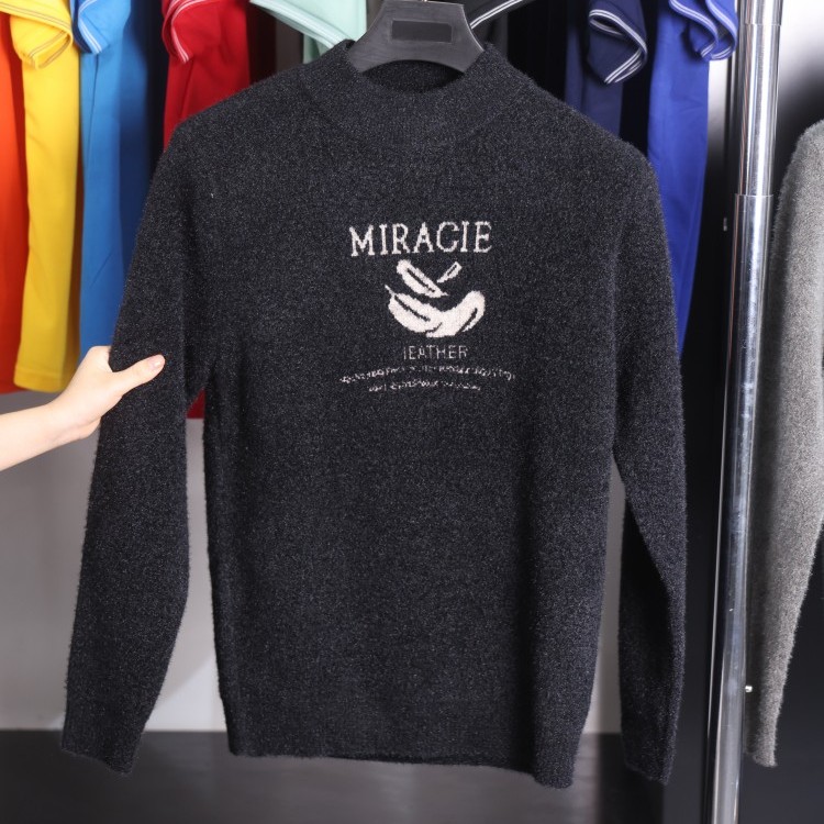 【H家】撤标撤柜!秋冬款简约舒适时尚百搭修身半高领男款针织衫