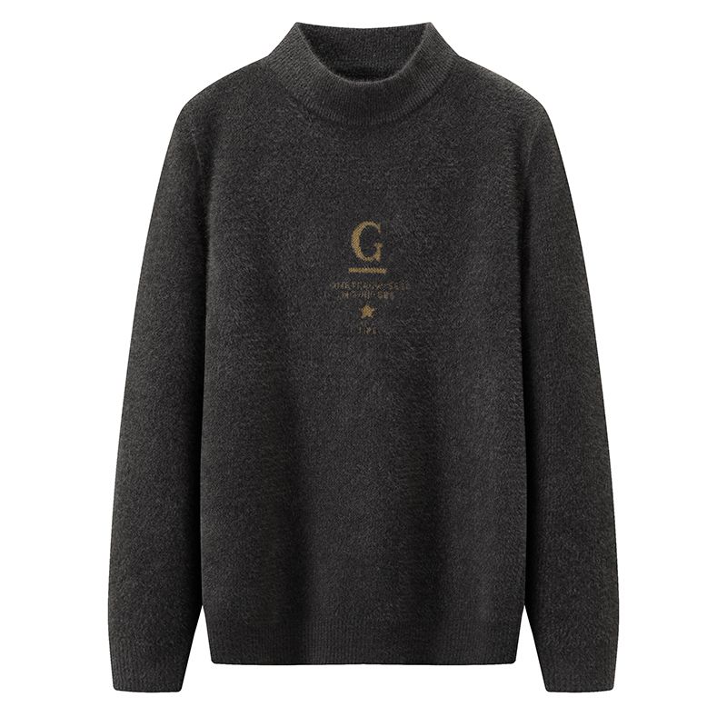 潮牌撤标男士圆领毛衣